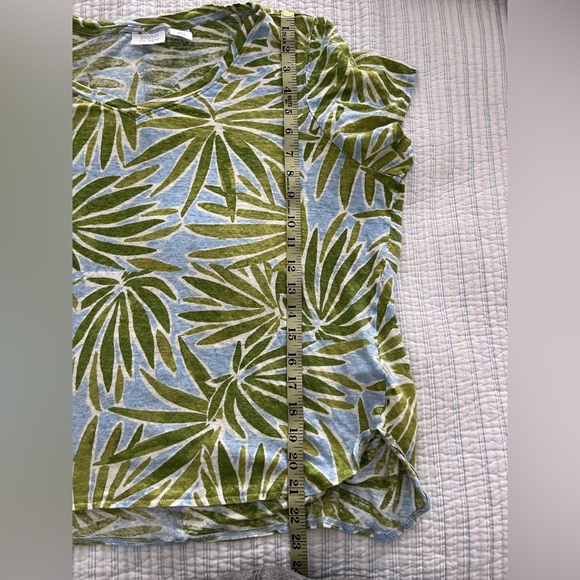 Signed Olsen Linen Tropical Top Small 2X - Picture 4 of 5
